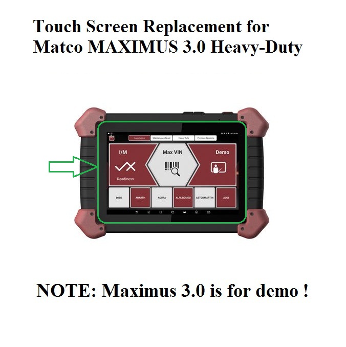 Touch Screen Digitizer for Matco Tools Maximus 3.0 Heavy DutyMatco
